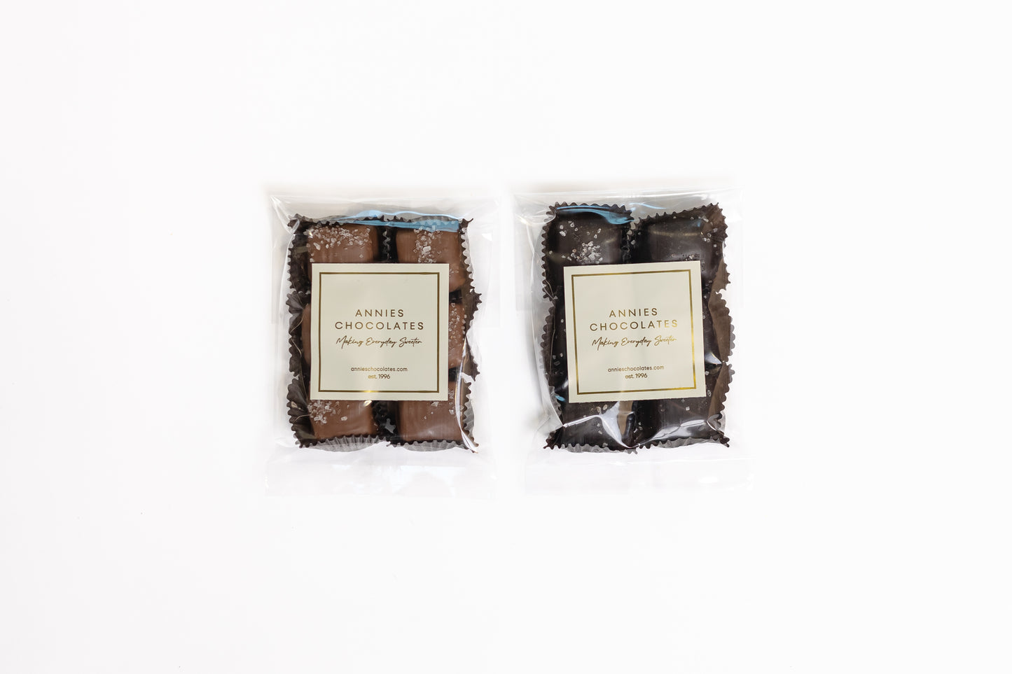 Dark Chocolate Sea Salt Caramels 6pc.