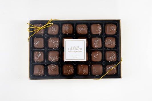 Milk Chocolate Sea Salt Caramels 24pc.